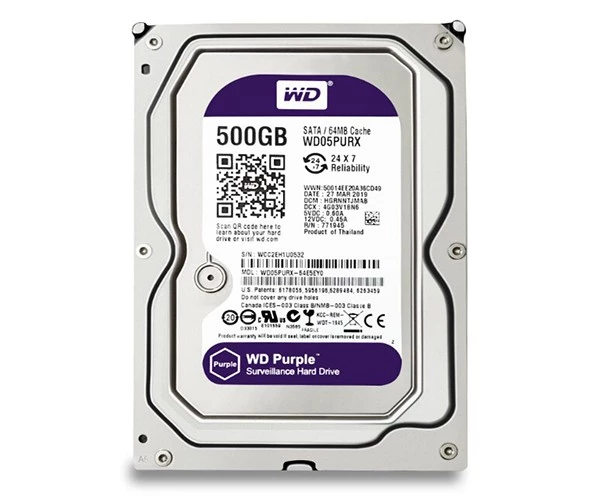 WD Purple 500 GB HDD 3.5 SATA Daxili Sabit Disk